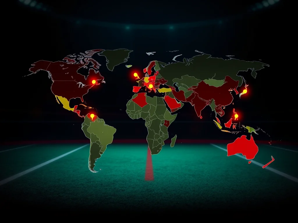 World map highlighting TurfStrike hotspots