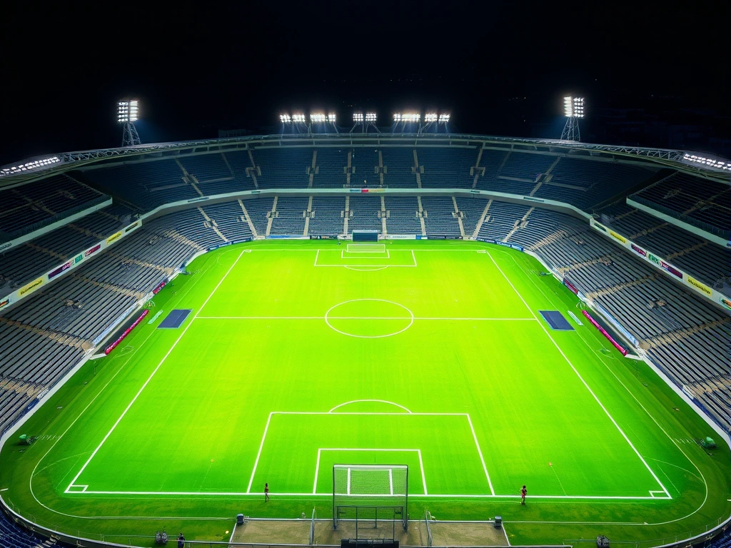 Aerial view of an international field hockey stadium